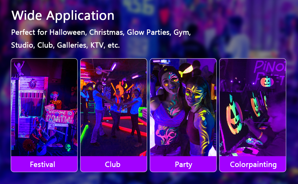 lamvip 38W LED Black Light Bar, Blacklight Bars with Plug