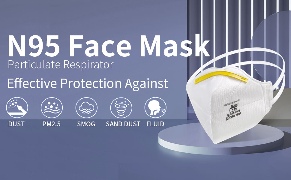 N95 Mask NIOSH Approved, 10Pack Breathable N95 Particulate
