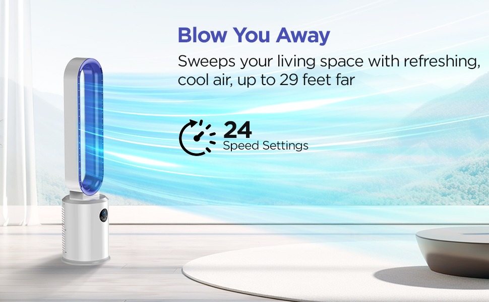 tower fan led bladeless fan