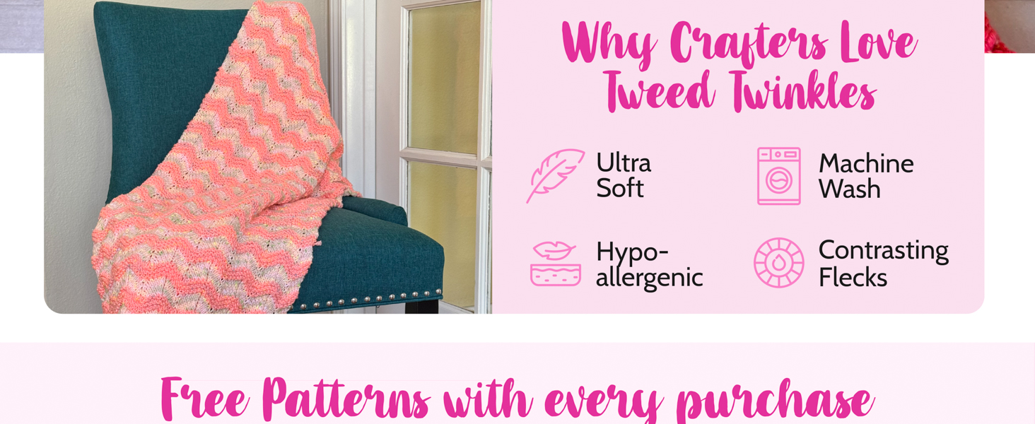 tweed twinkles yarn knitpal