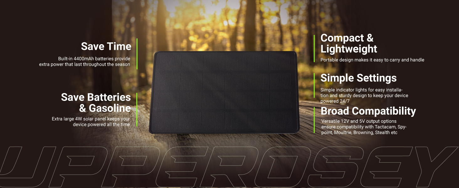 12V trail camera solar panel for bushnell moultrie stealth cam spypoint