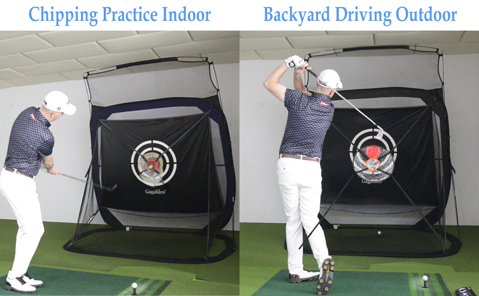 Gagalileo Golf Practice Net, Quick PopUp Golf Hitting Net for Backyard Driving
