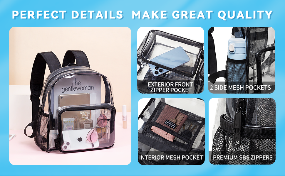 mini clear backpack stadium approved
