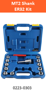 Accusize Industrial Tools 11-Pc ER32 Collet Set Plus 1-Pc MT2 Shank ER32 Collet Chuck