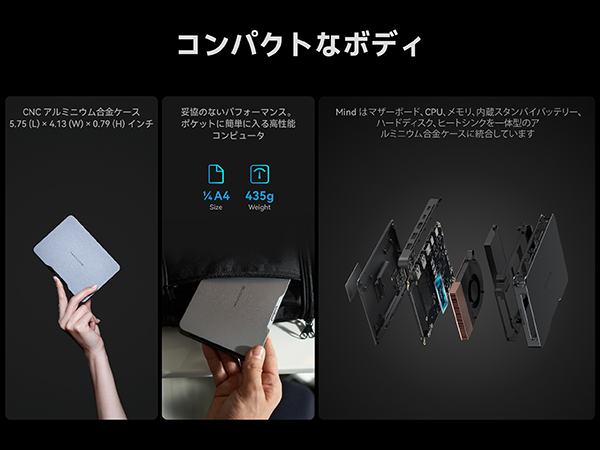 【美品】Khadas Mind2 ミニPC 512GB 16GB Khadas mind 2ミニPC Intel、ミニPC®コア™Thunderbolt 4および