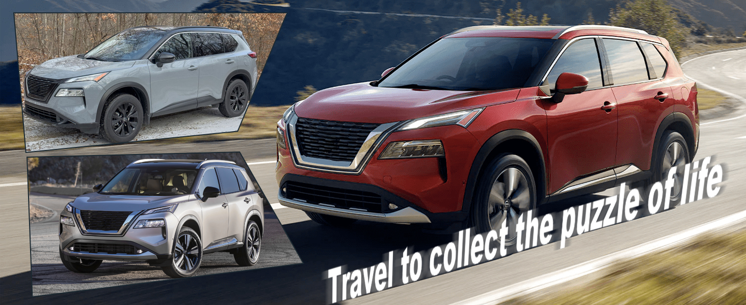 Lockable 220 LBS Cross Bar Nissan Rogue 2021 2022 2023 SV SL Platinum Roof Rail Roof Rack Crossbars