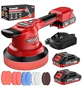 Brushless Cordless Car Buffer Polisher - SundpeyPRO 6 Inch Random Orbital Polisher with 8000RPM &...