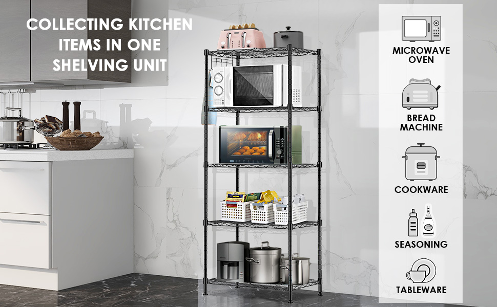 ShelF Tech System スチールラック 5段 H195W121D46 ShelF Tech System スチールラック 5段 H195W121D46 Amazon.com