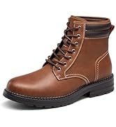 Bruno Marc Men's Oxford Derby Ankle Boots Suede Leather Adjustable Lace-Up for Walking Casual Boots
