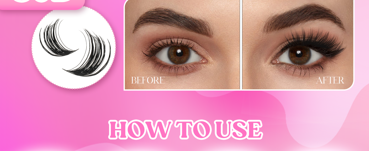 Fadlash Individuele Wimpers Cluster DIY Individuele Wimpers