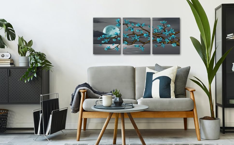 teal wall art