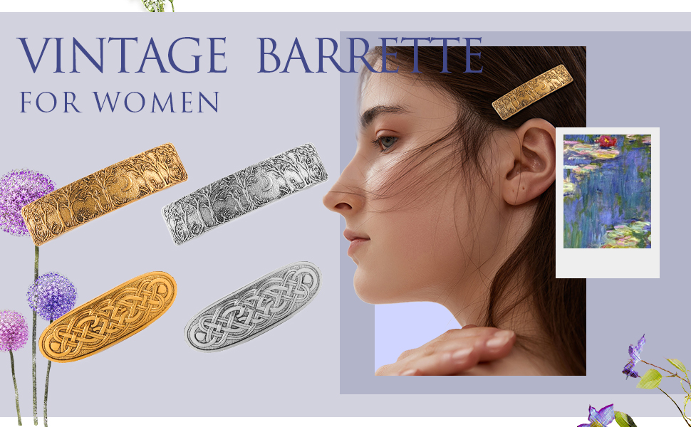 Kkjoy Celtic Knot Hair Barrettes Large Hand Crafted Hair Clips Retro