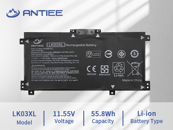 Amazon.com: LK03XL L09281-855 916814-855 Battery for HP Envy