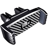 Blukar con brazos de agarre ajustables. Negro con panel con aspecto de fibra de carbono y detalles plateados. Cuenta con un mecanismo de sujeción seguro para teléfonos de varios tamaños