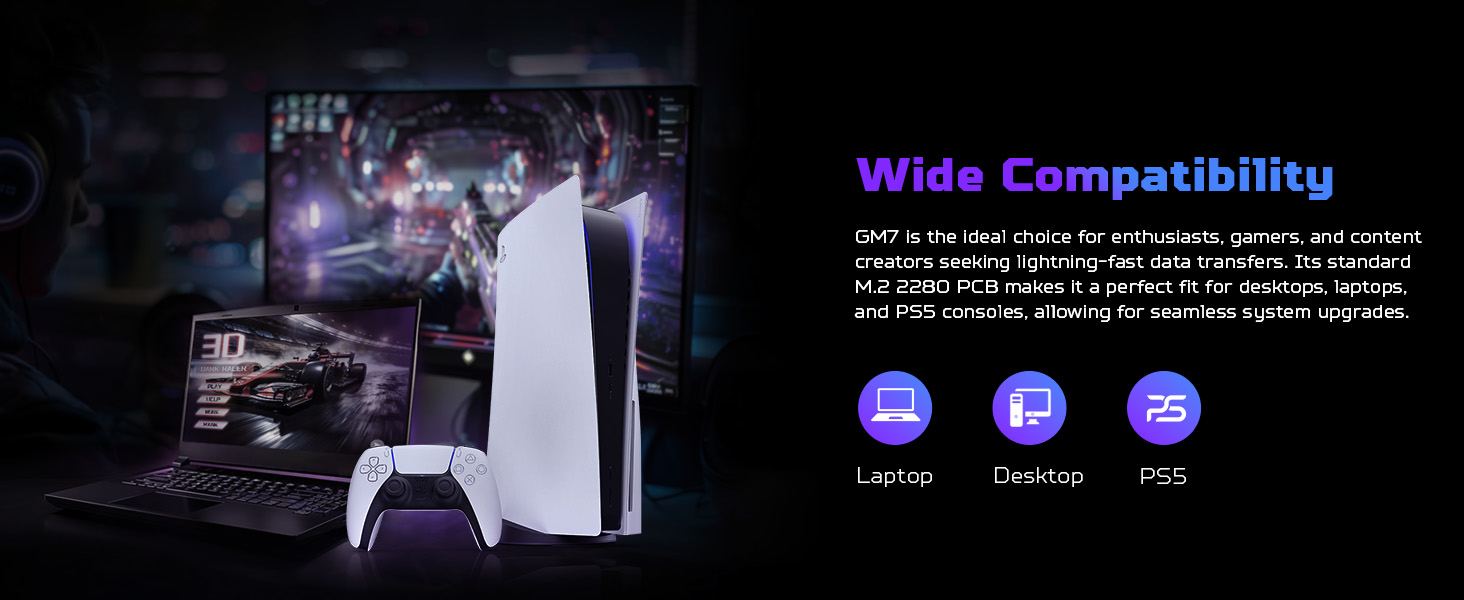 GM7 is the ideal choice enthusiasts, gamers content creators seeking lightning-fast data transfers