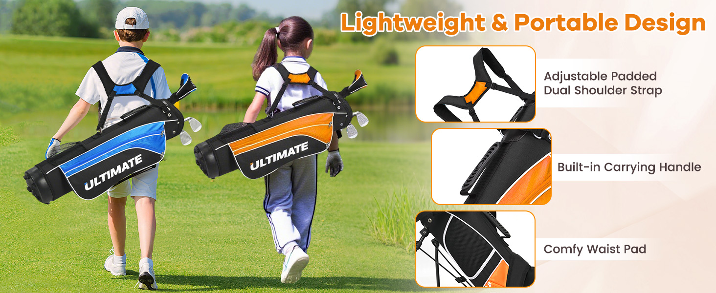 Costway Junior Complete Golf Club Set for Age 8 to 13