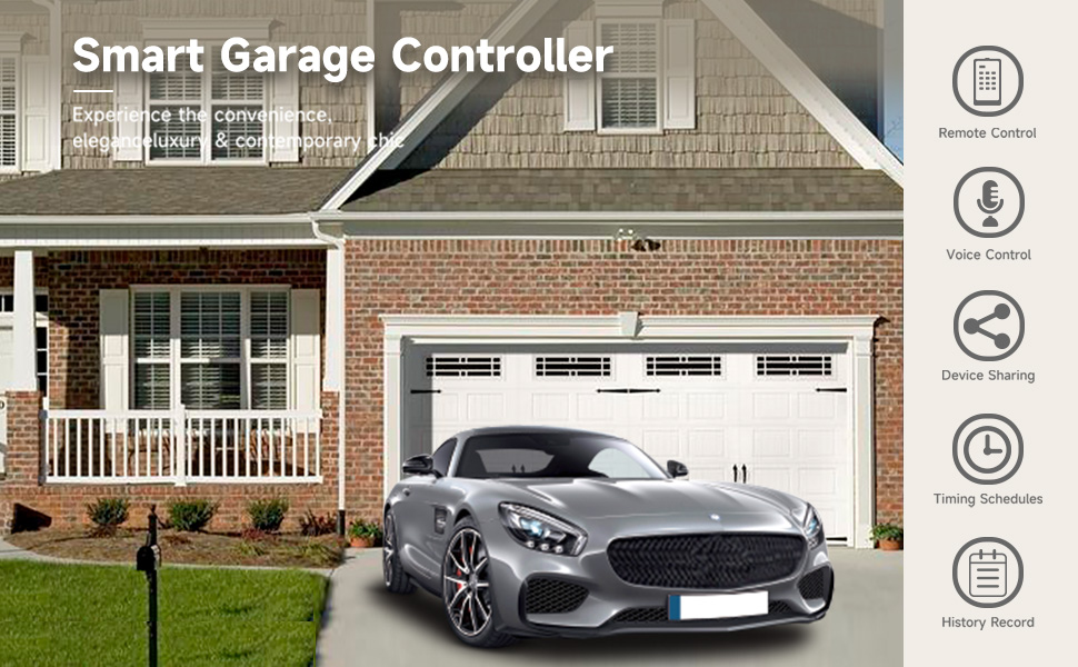 IHSENO WiFi Garage Door Opener Controller Tuya Smart WiFi Control