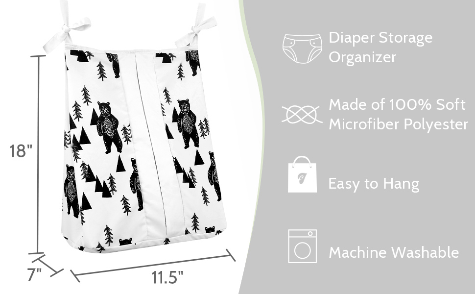 TANOFAR Diaper Stacker Boys, 2pcs Diaper Organizer, Caddy