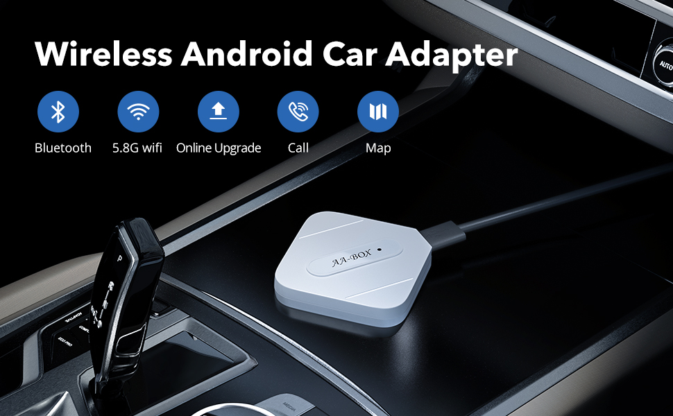 Android Auto Wireless Adapter UK, 2024 Upgrade Version Wireless Android