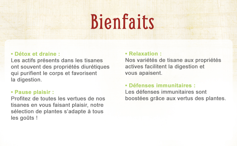 Bienfaits Tisanes