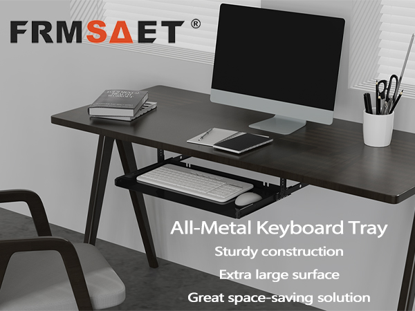 Amazon.com : FRMSAET Under Desk Keyboard Tray Heavy-Duty All