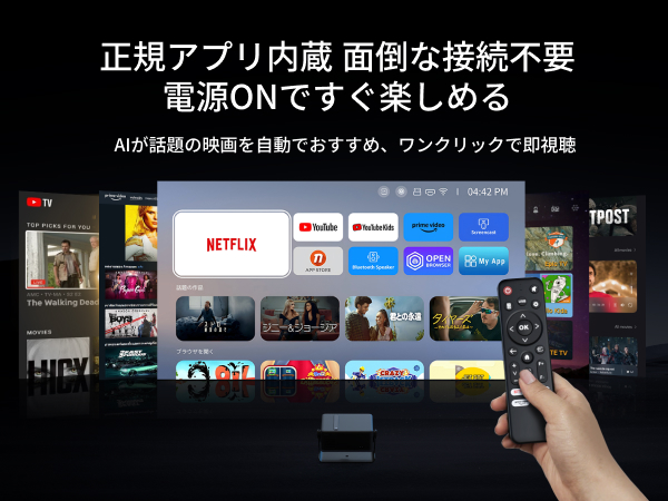 Amazon.co.jp: プロジェクター家庭用 小型 天井 静音【Netflix・Prime