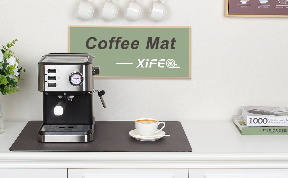 XiFEO Coffee Mat, Dish Drying Mat for Kitchen Counter