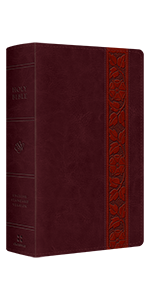 ESV Large Print Personal Size Bible TruTone, Mahogany, Trellis Design