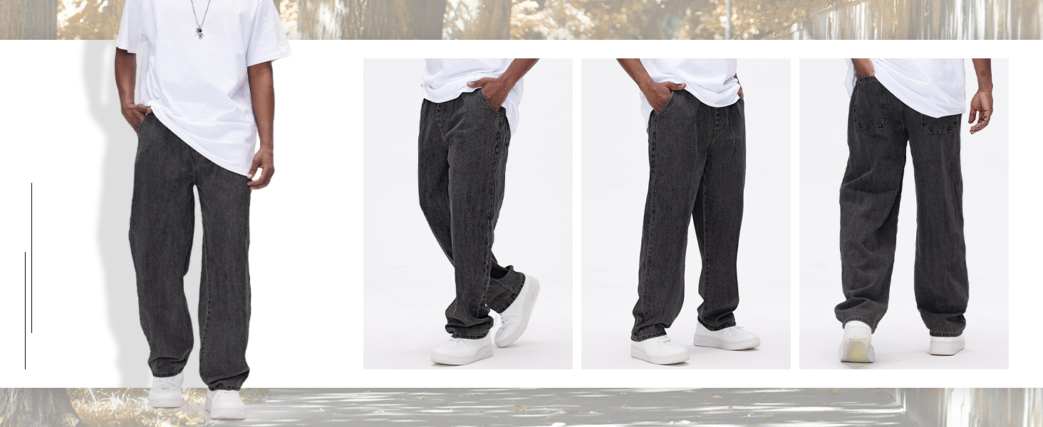 Männer lockere Fit Hosen Jeans lässig