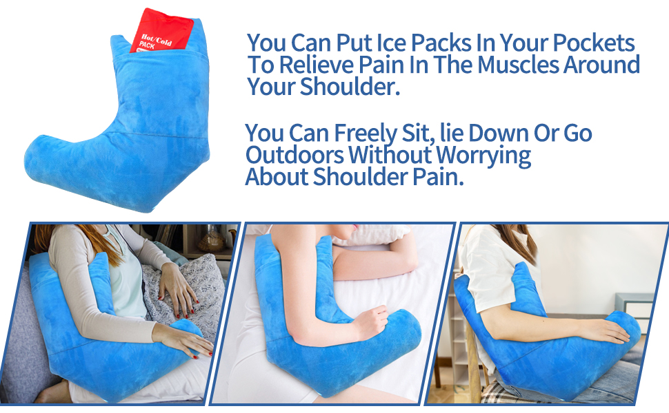 Feraoter Shoulder Surgery Pillow with Pocket, Rotator Cuff Pillow for Shoulder Pain