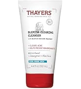 THAYERS Blemish Clearing Face Cleanser with 1.5% Salicylic Acid, Acne Treatment Face Wash, Soothi...