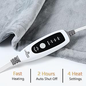 CAROMIO Heating Pad for Back Pain Relief neck shoulder pads