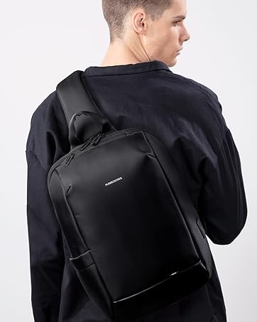 KINGSONS Sling Bag Small Crossbody Backpack for Males Waterproof Chest Shoulder Luggage Informal Daypack for Journey Biking 15 12