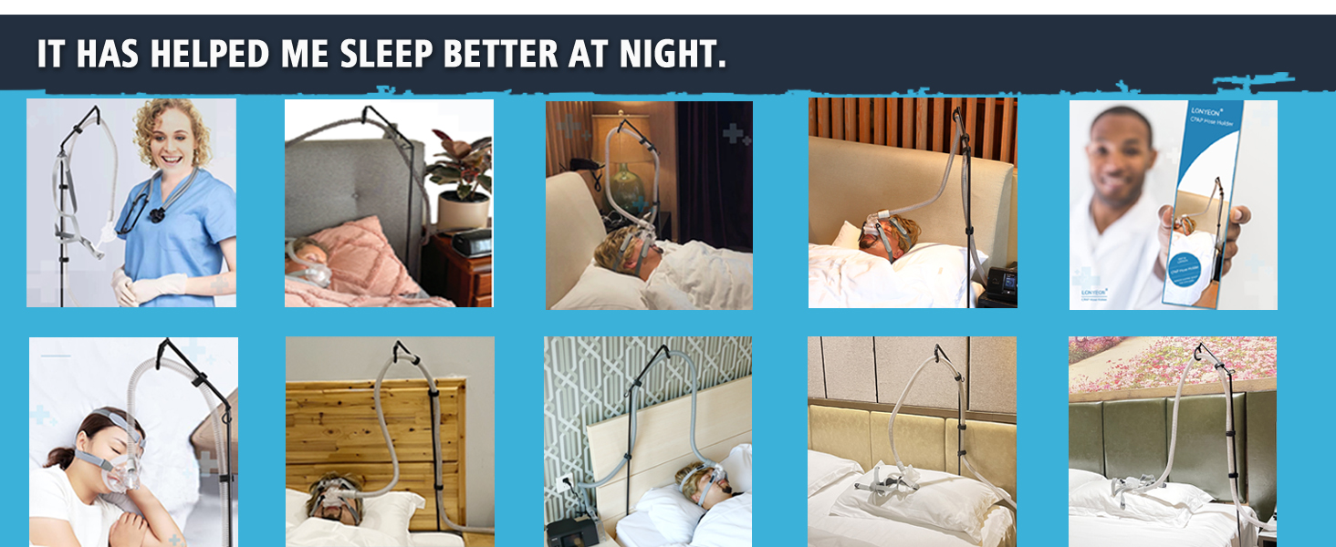 LONYEON CPAP Hose Holder CPAP Hose Lift Avoid Tangling and Prevent
