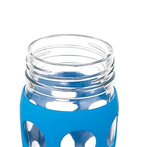 【新品未使用】ライフファクトリー　ガラスボトル　シリコンカバー付き３個まとめ売り ライフファクトリー ガラスボトル シリコンカバー付き3個まとめ売り