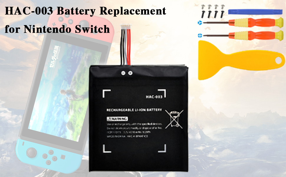 Pickle Power HAC003 Battery Replacement for Nintendo Switch 2017 Game