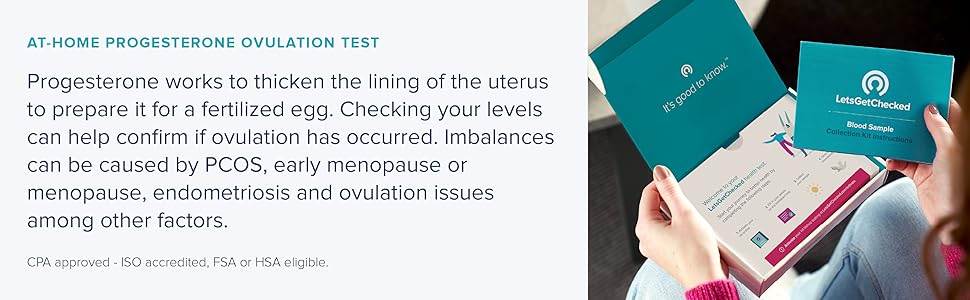 Tests to confirm if ovulation has occurred on day 21 of menstrual cycle with online results in 5days
