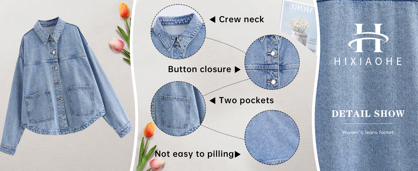 Button Up Denim Shirt Jacket