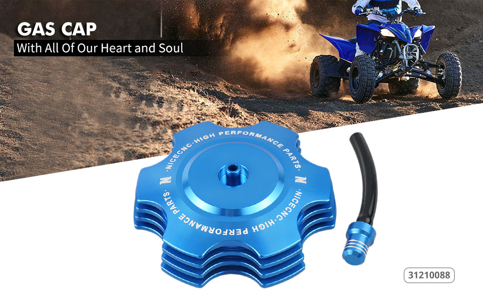 NICECNC Fuel Tank Cover Gas Cap With Hose Aluminum