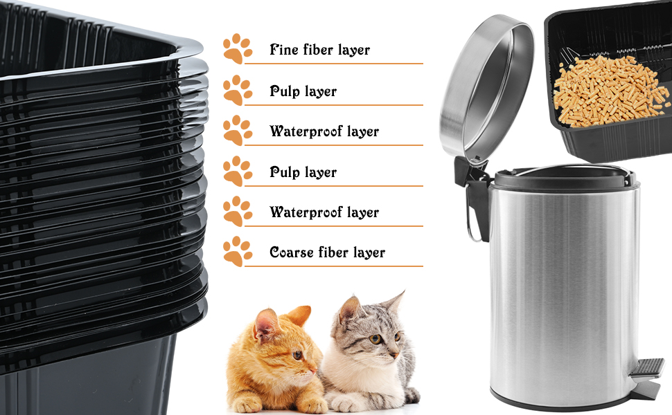 40 Pack Plastic Disposable Litter Boxes Easy to Clean Kitty Litter Kitten Tray