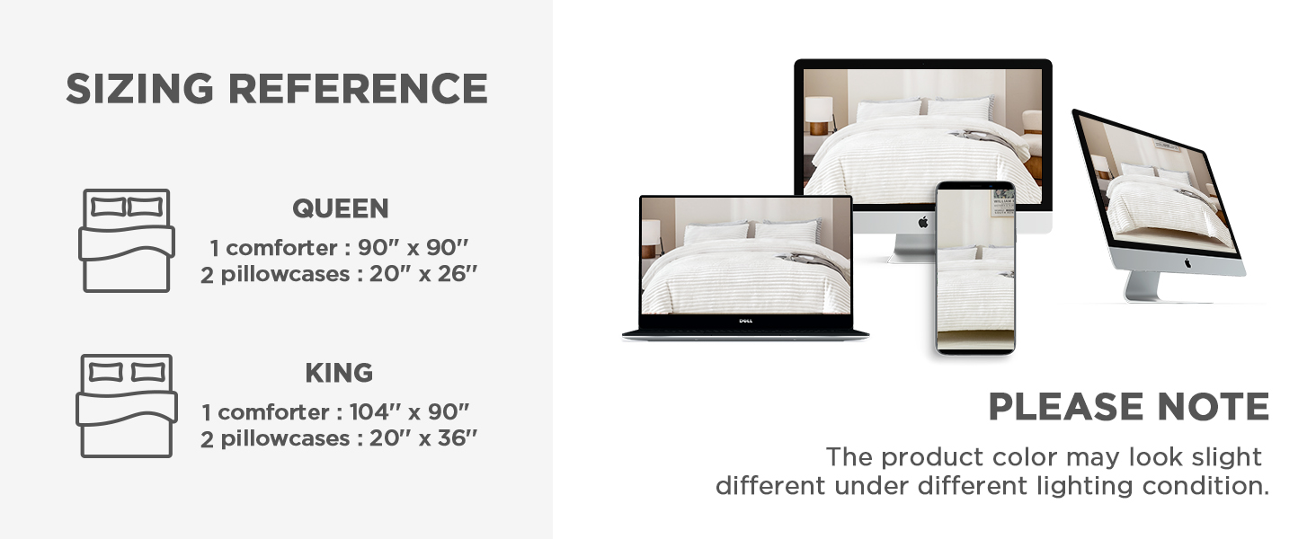 ANDENCY White Fluffy Comforter Set