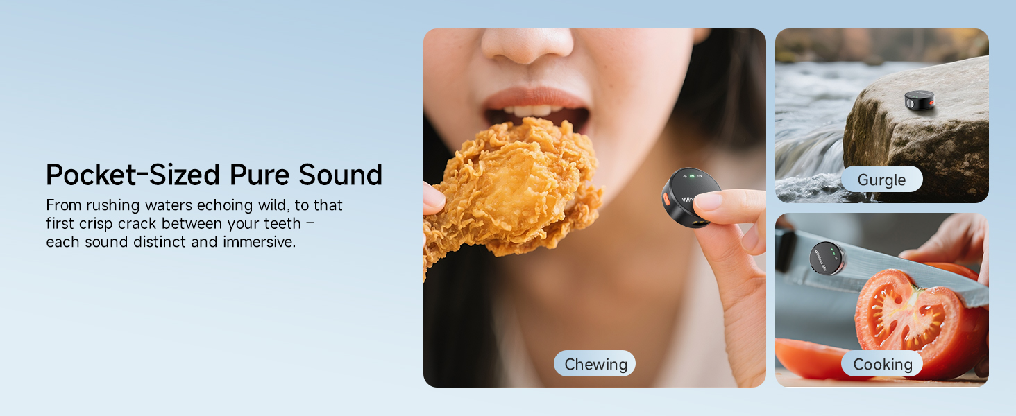 wireless lavalier microphone for iphone, Pure sound