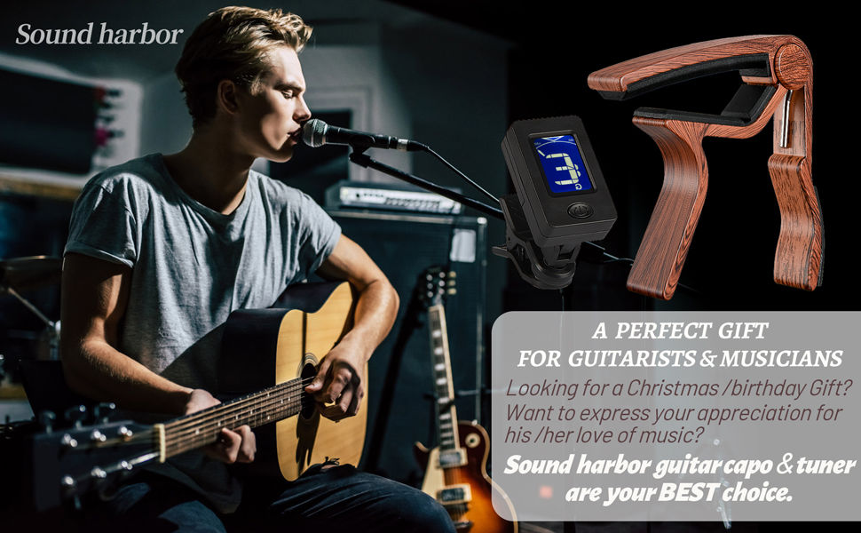 Capo Guitar Capo Rosewood Capo with Guitar Tuner ClipOn