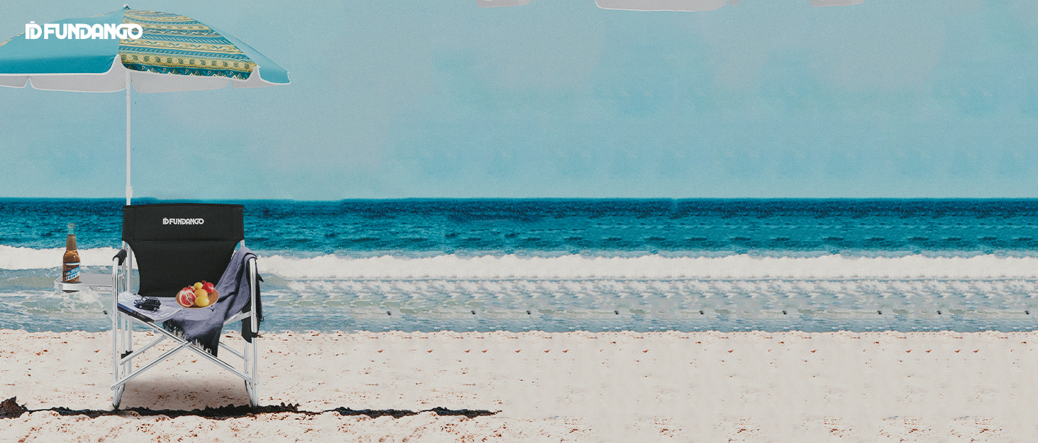 FUNDANGO Aluminium Camping Director Chair with Armrest