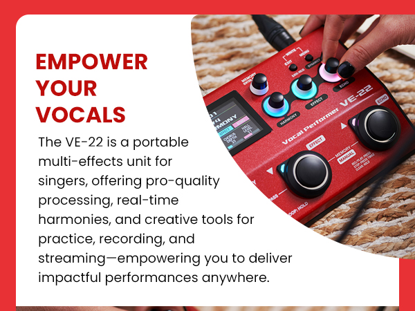 Amazon.com: Boss VE-22 Vocal Performer Bundle with Gearlux