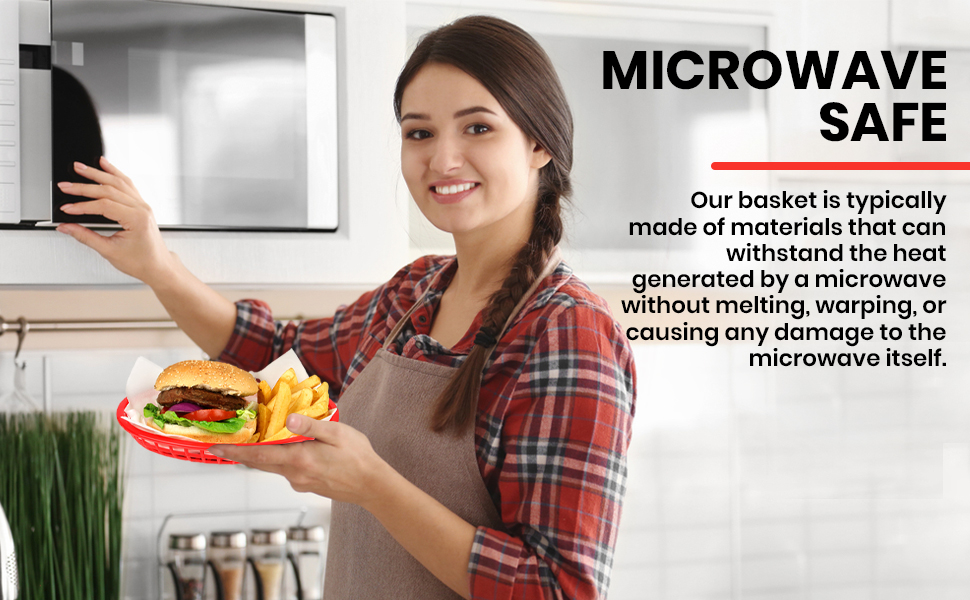 Bambot Red 12 Pack Restaurant Basket Fast Food Baskets