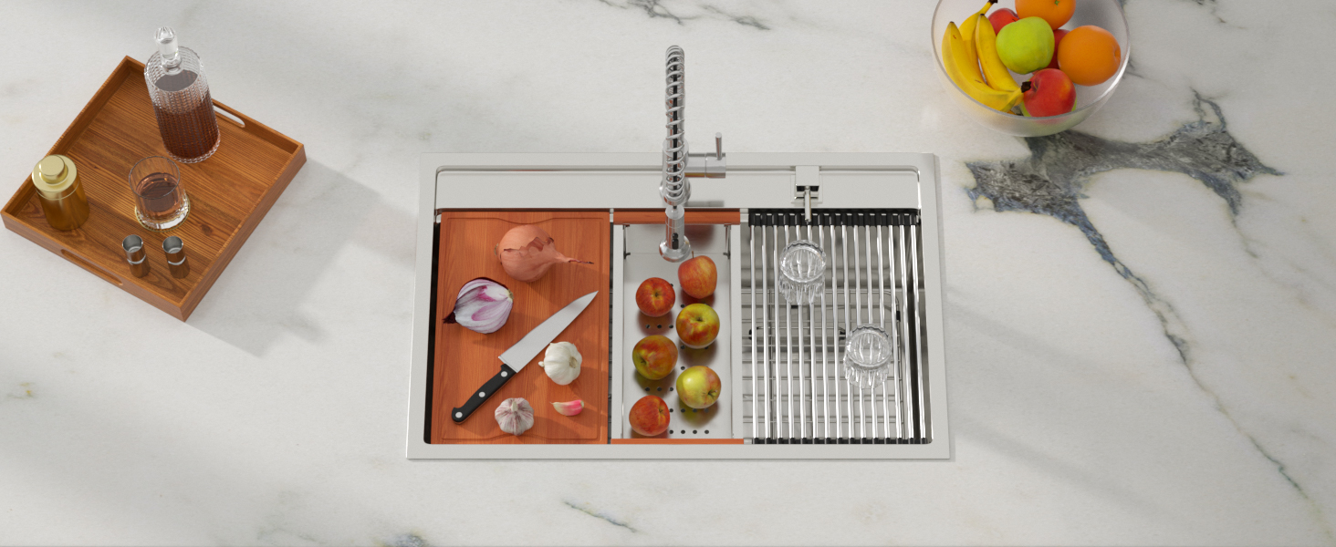 neu 33 inch drop in kitchen sink