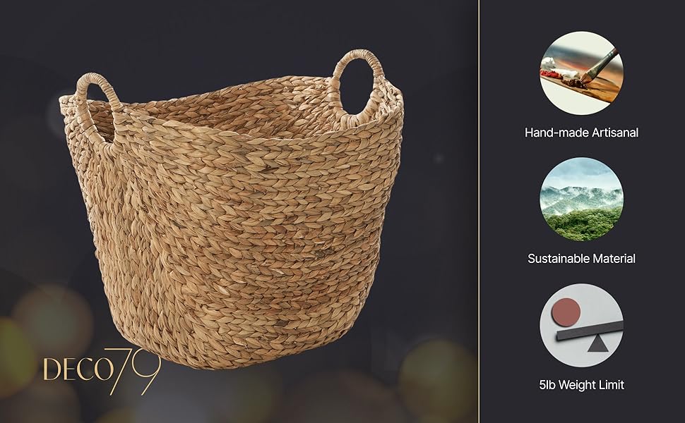 Contemporary Brown Seagrass Storage Basket