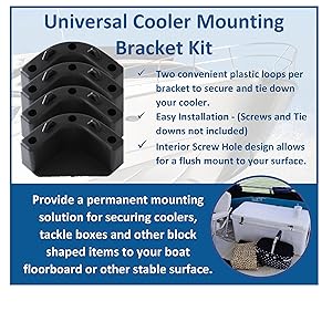 cooler mounting bracket kit boat dock marine coolers