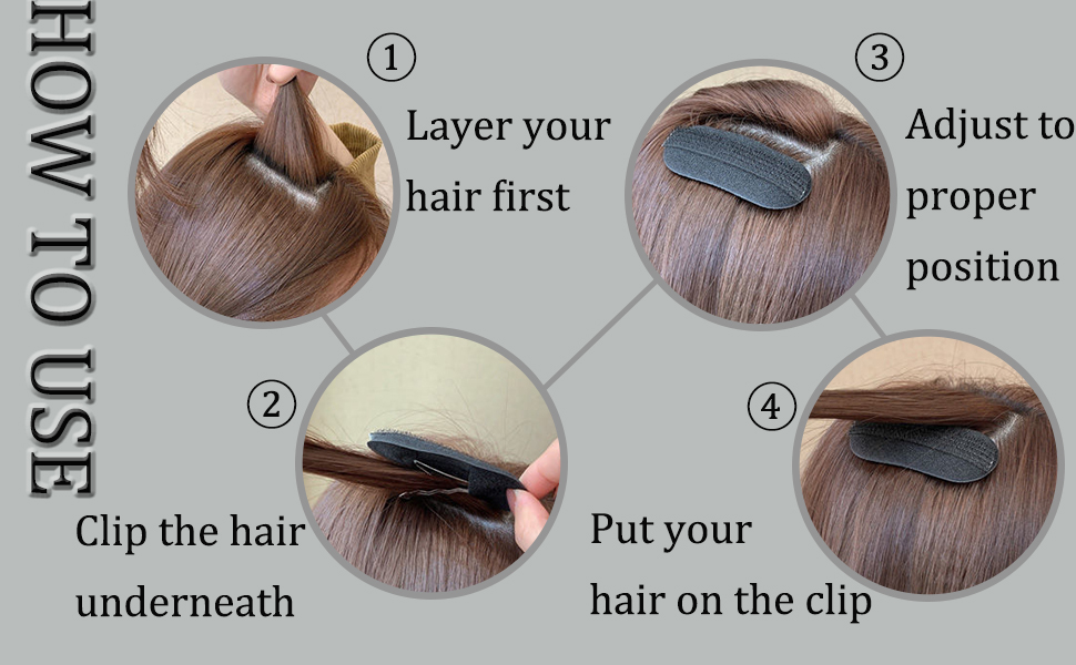 Sponge Bump Up Hair Clip Volume Inserts